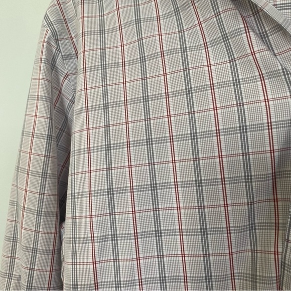 Van Heusen Mens 16-32/33 Plaid Long Sleeve Button Pocket Dress Business Shirt - Picture 6 of 10